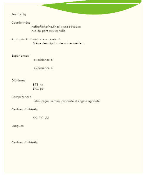 Bien concevoir le CV d'agent agricole - agriculteur